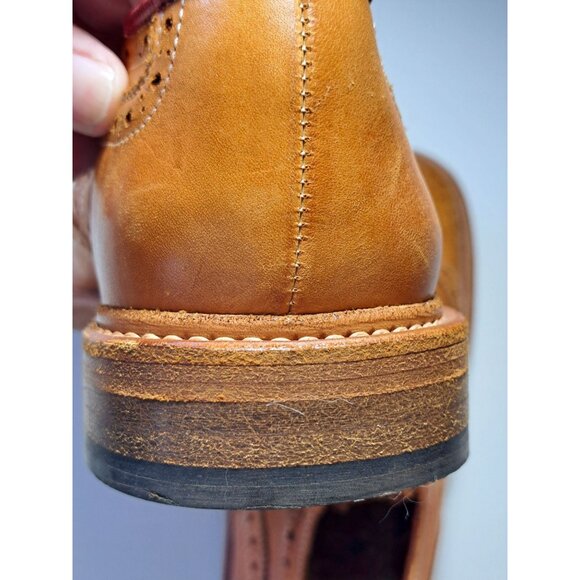 Paul Smith Italian Leather Brogue Wingtip Shoes Tan Size US 7 UK 6.5 Luxury - Picture 9 of 12